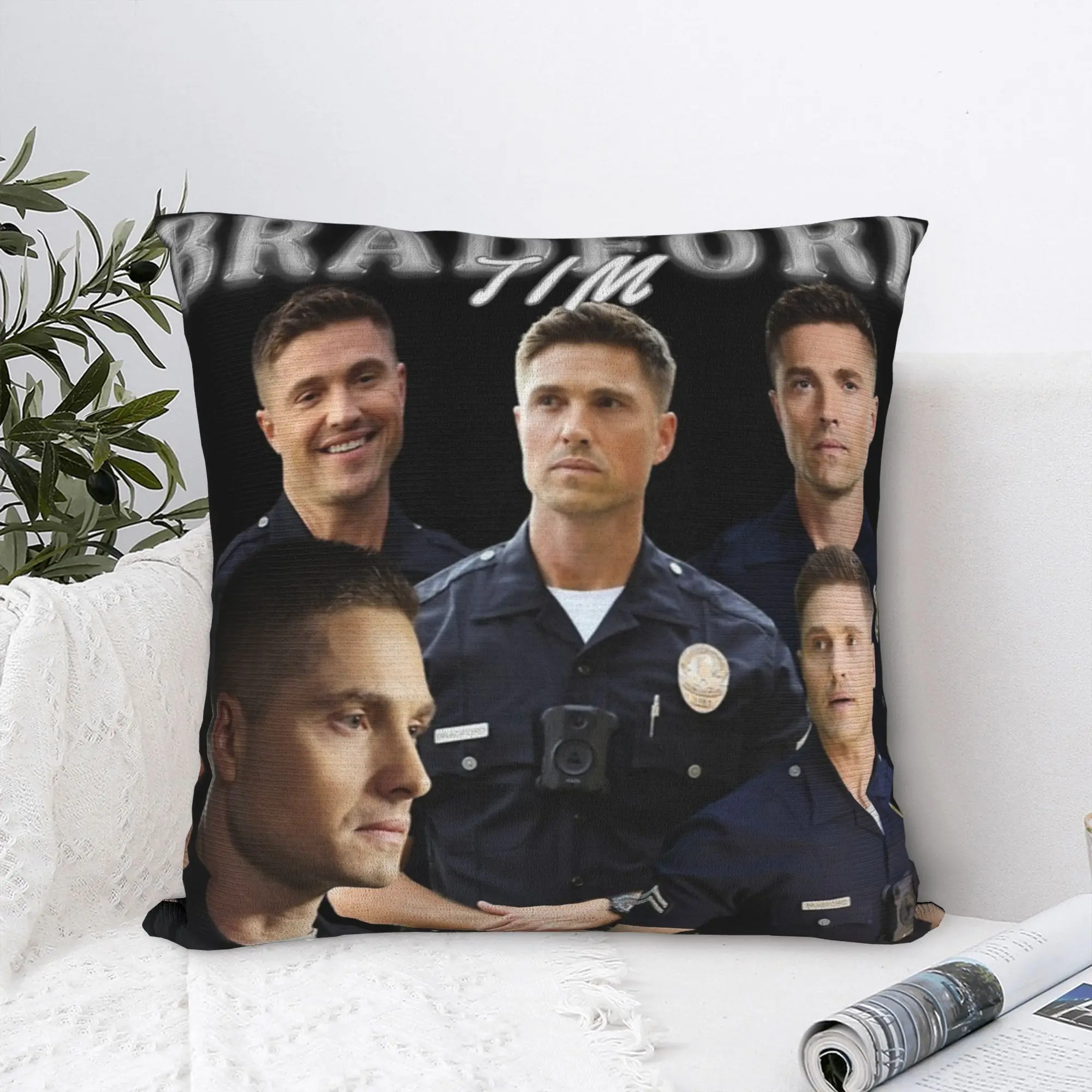 Tim Bradford Eric Winter The Rookie Pillowcase Printing Cushion Cover Decoration  Throw Pillow Case Cover Home Zipper 45*45cm