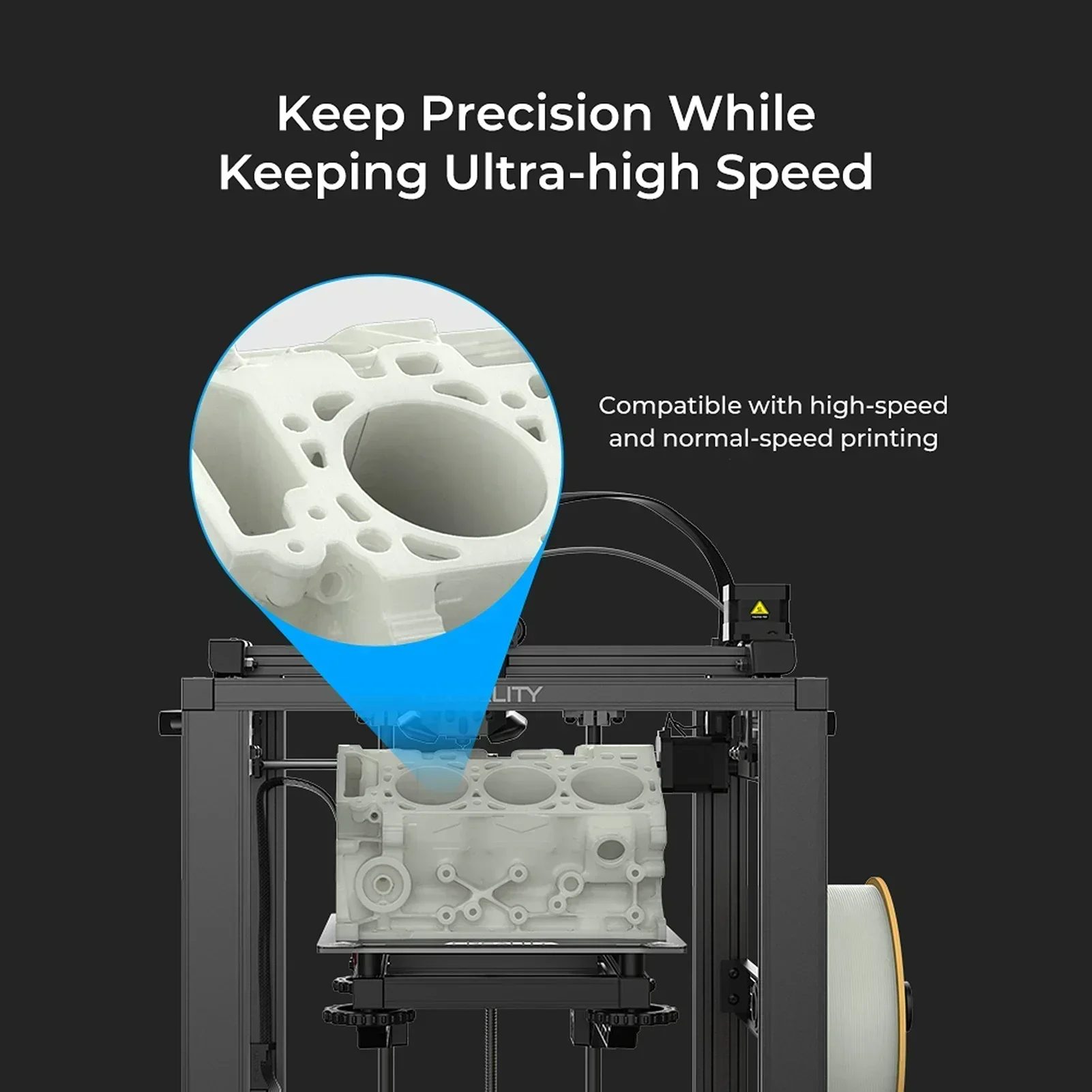 Creality Hyper PLA  Filament 1.75mm High Fluidity High Speed 3D Printing Material Stable Extrusion Spool Dimensional 1KG