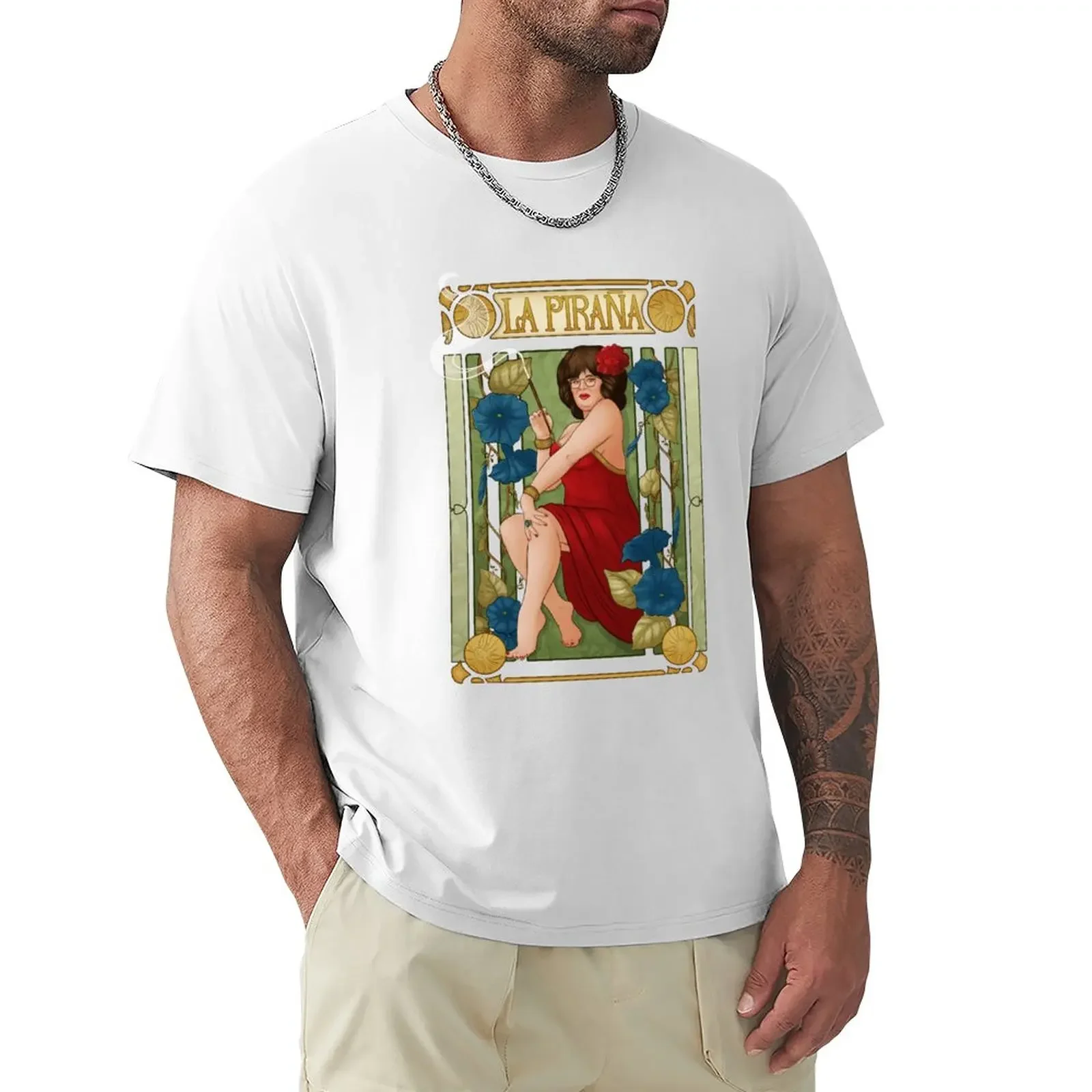 

PACA LA PIRAA T-Shirt sports fans vintage Men's cotton t-shirt sweat blacks tops Aesthetic clothing t shirts for men