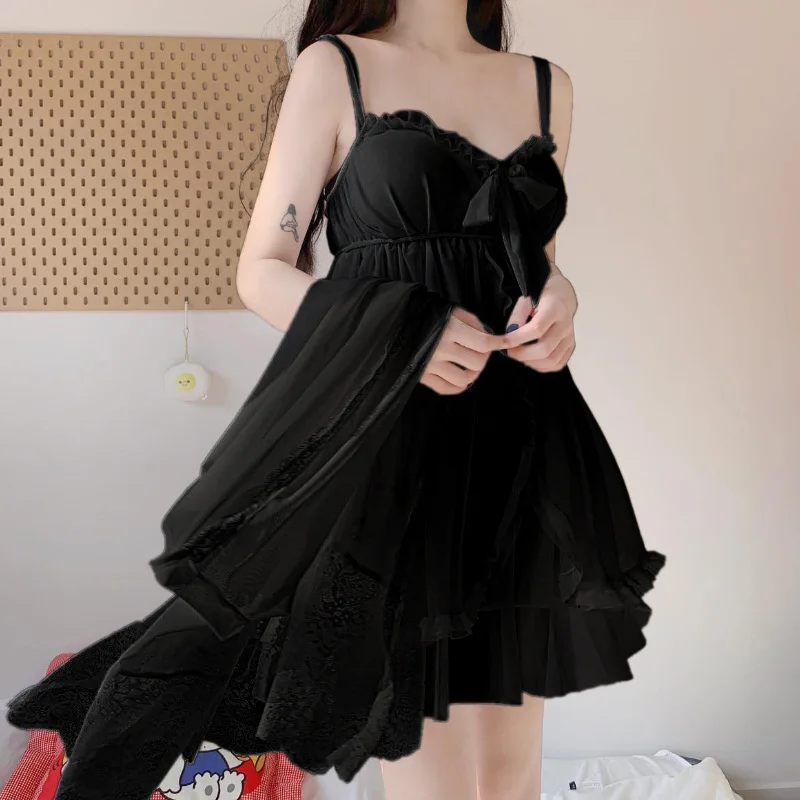 Summer Sexy Pajamas And Breastplate Female Lace Pajamas Robe Dress Suit Sexy Pajamas White Lace Night Dress Underwear