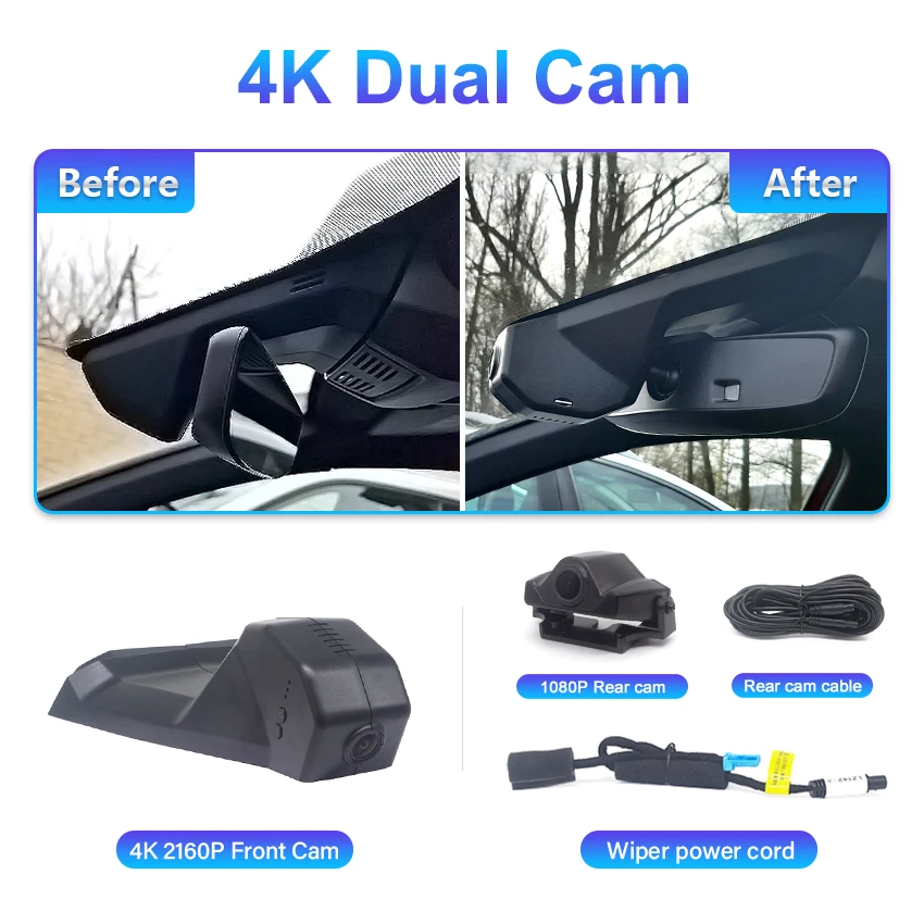 Dashcam Voor Peugeot 5008 3008 4008,Dvr Voor Citroen C5 Aircross, Camerarecorder Voor Ds7, Plug En Play Dashcam 4K Voor Auto