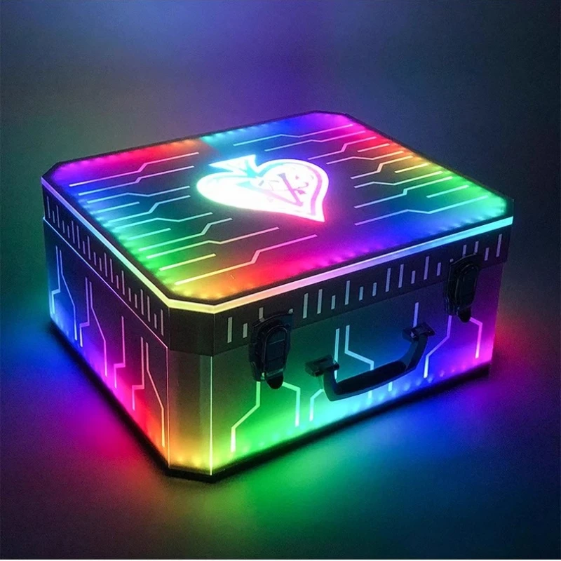 

LED Colorful Spades A Champagne King Wine Box Three-pack Technology Box Bar KTV Wine Props Box DJ Bar Nightclub Prop
