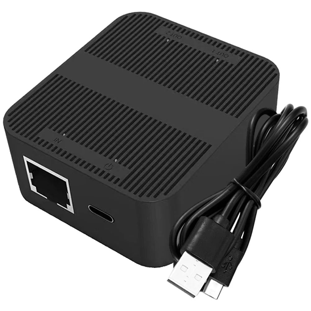 

To 2 Ethernet High Speed Internet For Cable Network Port Adapter 100Mbps Fast Transmission Stable Splitter For