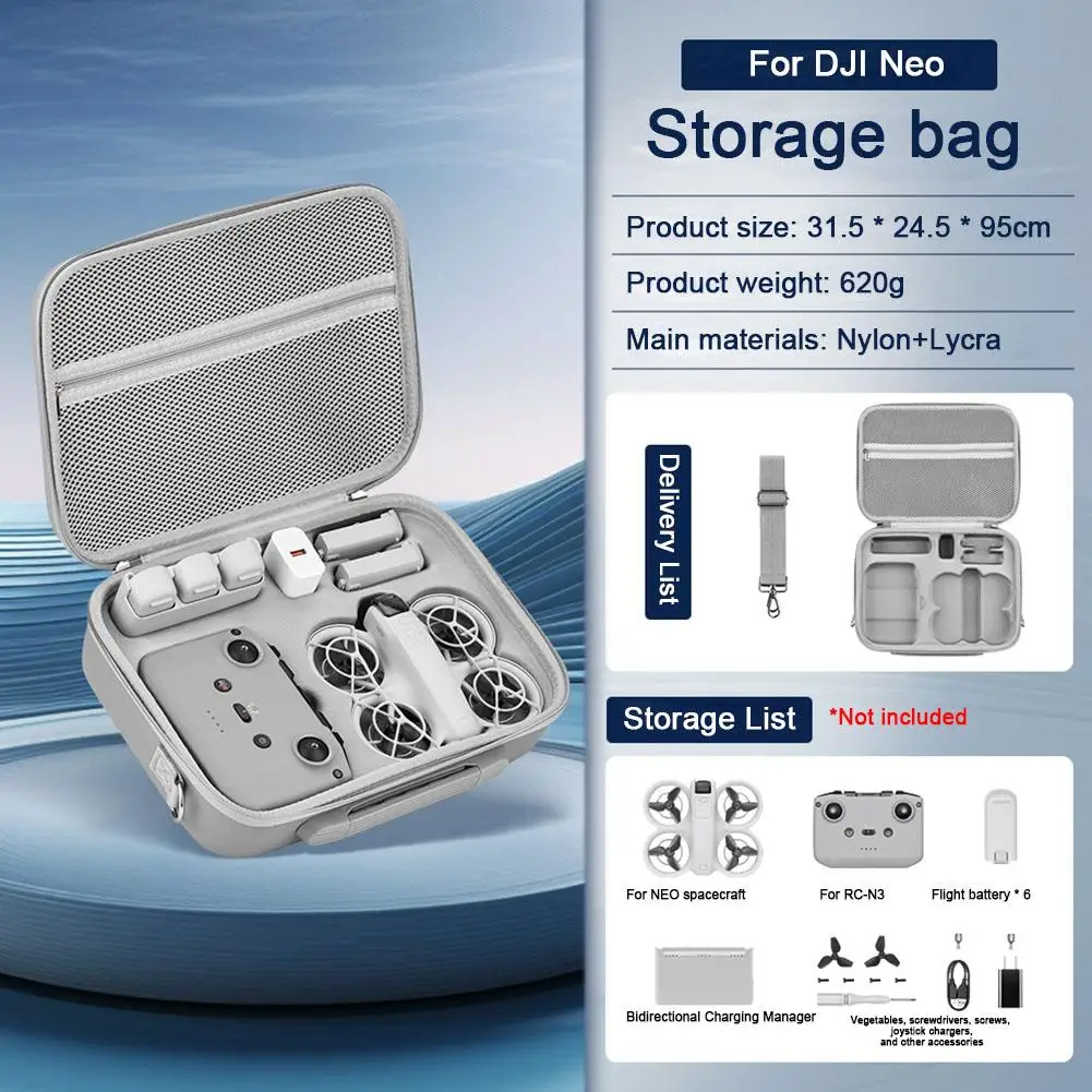 For Dji Neo Storage Bag Portable Case Suitcase Remote Control Battery Charger Propeller Bag Waterproof Box For Neo Accessor K0L5