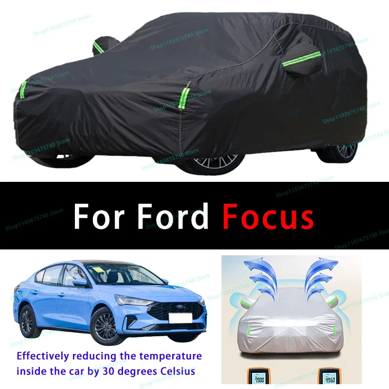 

For Ford Focus Summer Full Car Covers Outdoor Sun uv Protection Dust Cooling Protective Auto Protective Cover