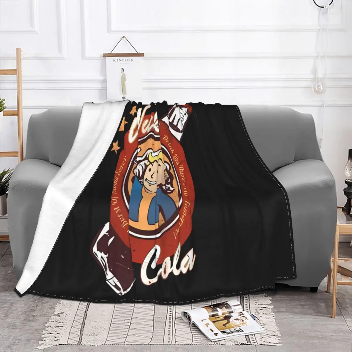 Manta de rodilla con logotipo de Nuka Cola, edredón para cama y decoración del hogar, juegos divertidos, nuevo