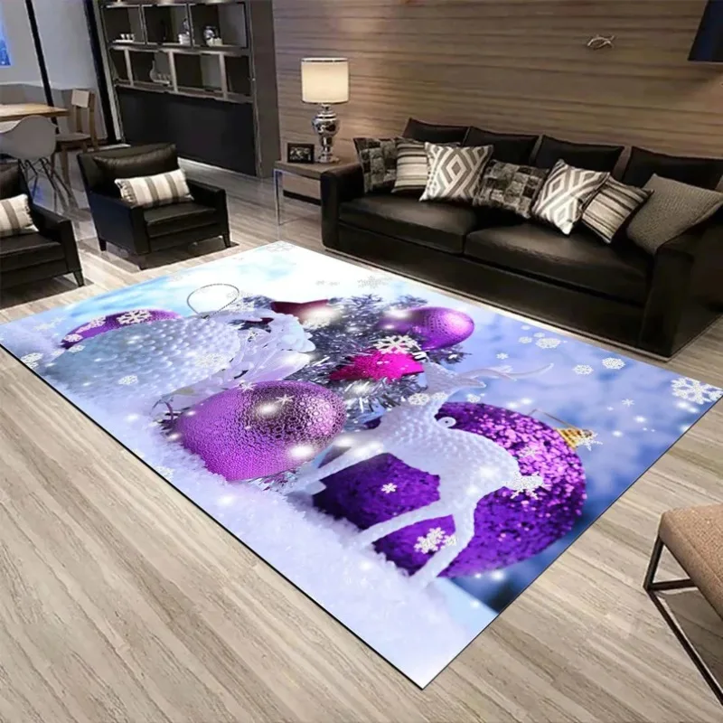 

2025 Merry Christmas Rug, Santa Claus and Snowmain Rug, Christmas Gift, Xmas Carpet, Rugs for Living Room, Home Decor Rug