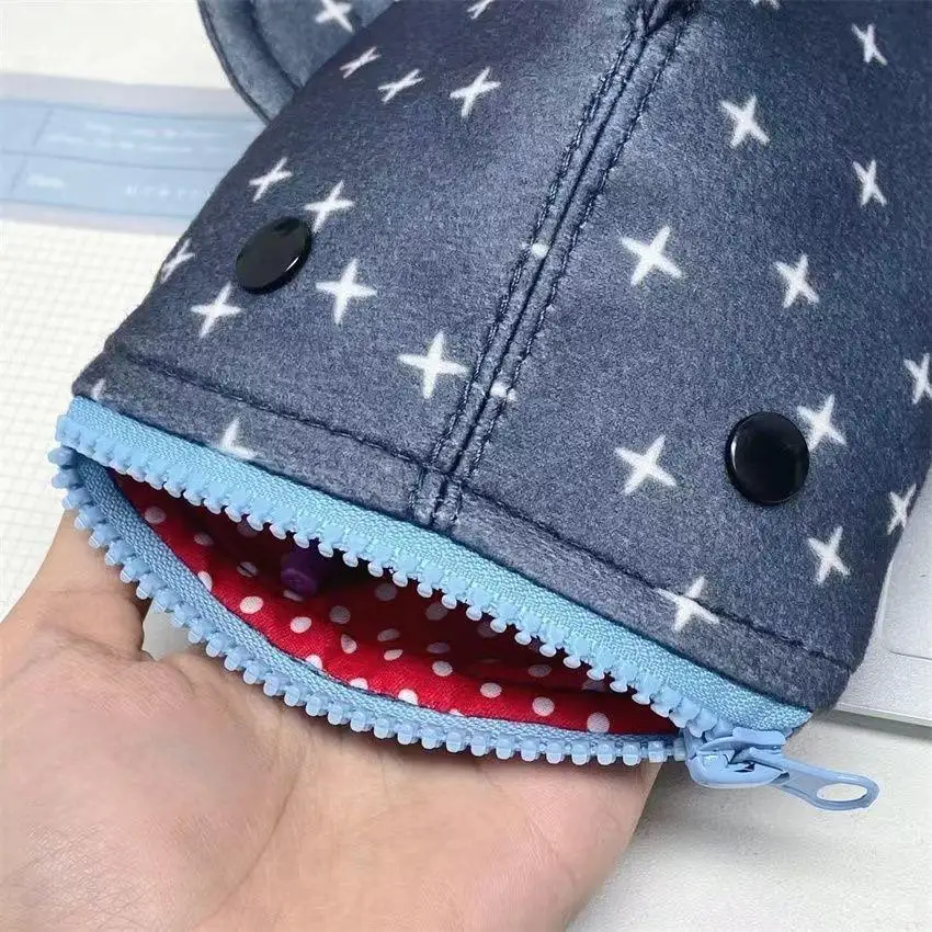 Shark Pencil Case,Shark mouth zipper Pencil Pouch Cute Shark Pencil,Special Idea canva Animal Stationery Pouch for Office Supply image 2