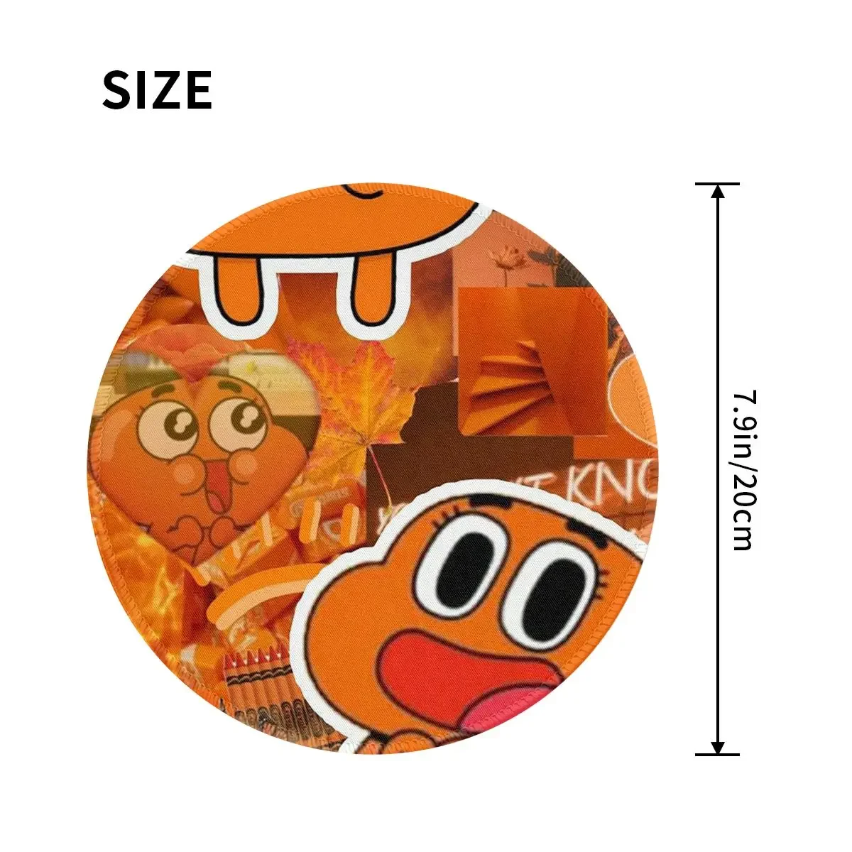 Darwin Watterson The Amazing World Of Gumball Anime Round Mouse Pad Computer Keyboard Mouse Mat Gamer Laptop Desk Mat