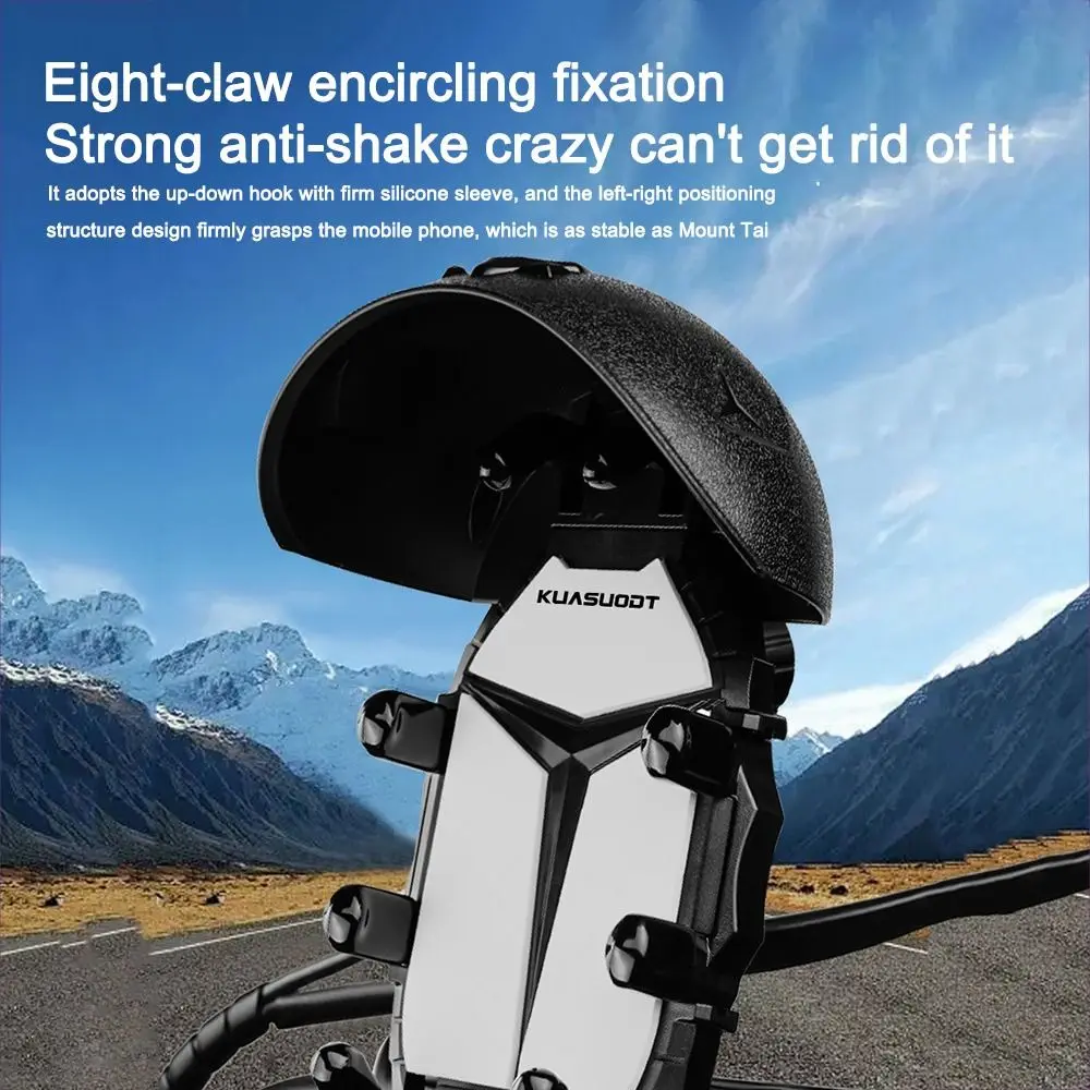 Small Helmet Rider Motorcycle Mobile Phone Holder Rotatable Waterproof Sunshade Navigation Mobile Phone Holder Shockproof