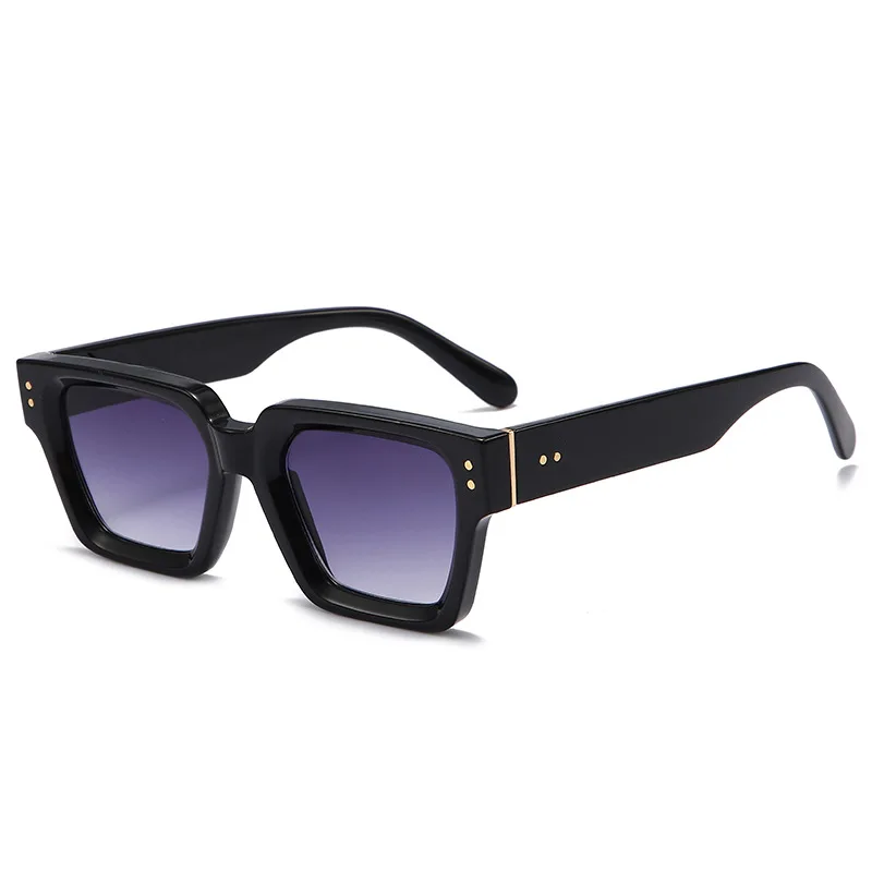 Retro Square Sunglasses, New Black, Advanced, Natural, Fashionable, Hong Kong Style, UV resistant Sunglasses