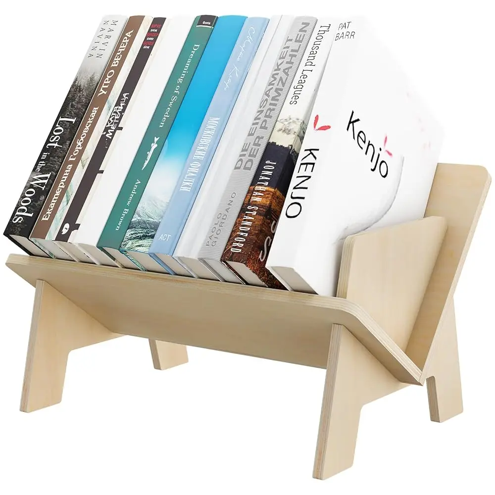 Wood Tilting Desktop Bookshelf,Compact Tabletop Book Shelf,Small Bookcase For Desk Kids Book Holder Book Organizer For