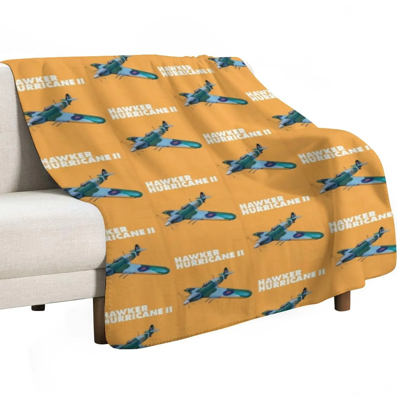 RAF Hawker Hurricane by Dennis Weber of ShreddyStudio Throw Blanket Polar Retros Nap Sofa Throw Bed Fashionable Blankets