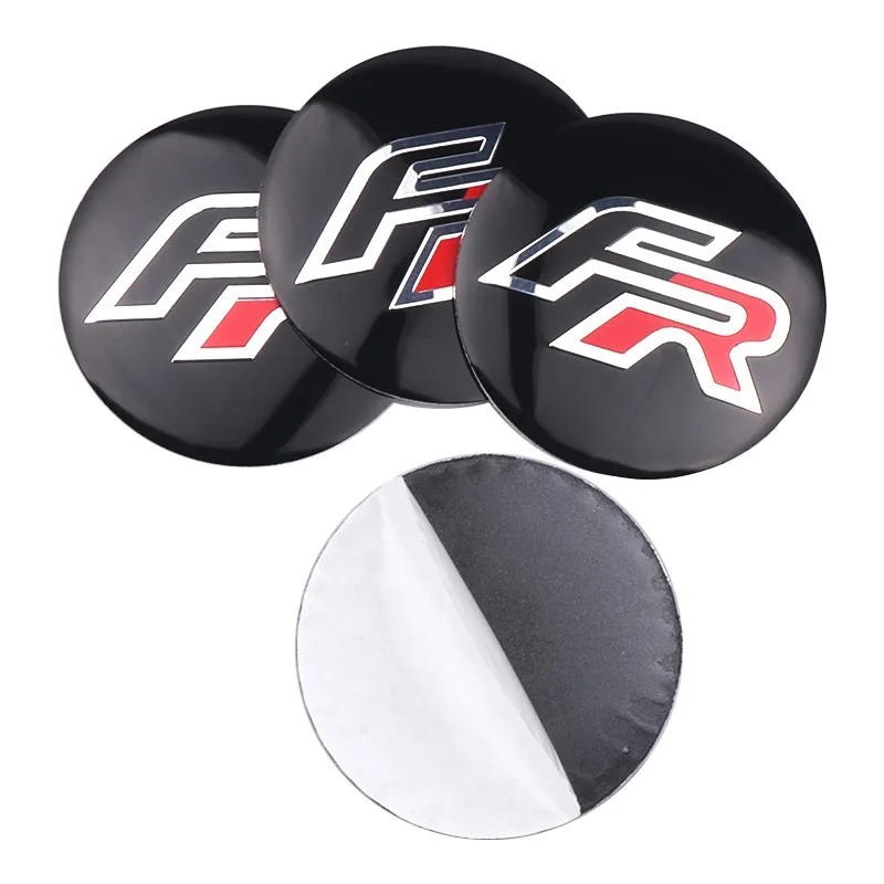 4pcs 56/60mm Car Wheel Center Hub Caps sticker Tire Rim Covers Accessories For Seat FR Cupra Racing Ibiza Leon Exeo Altea Arona