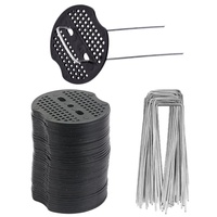 10-20Pcs/Pack Garden Peg Silver Metal U-Shape Garden Staple Garden Ground Nail Film Fixed Pegs Gardening Fixing Tools Film Peg