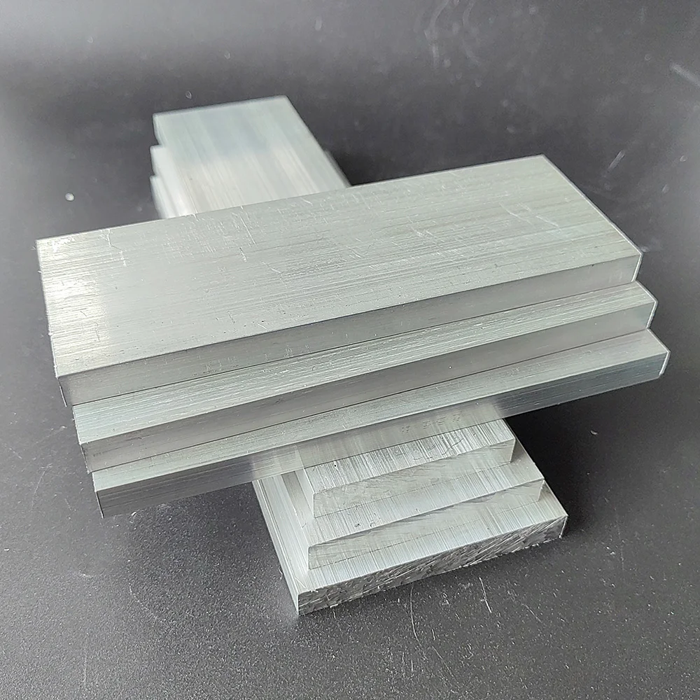 Barre plate en alliage d'aluminium 6061, épaisseur 10mm, largeur 55mm 65mm 75mm 85mm 95mm, longueur 100mm 150mm 200mm 300mm
