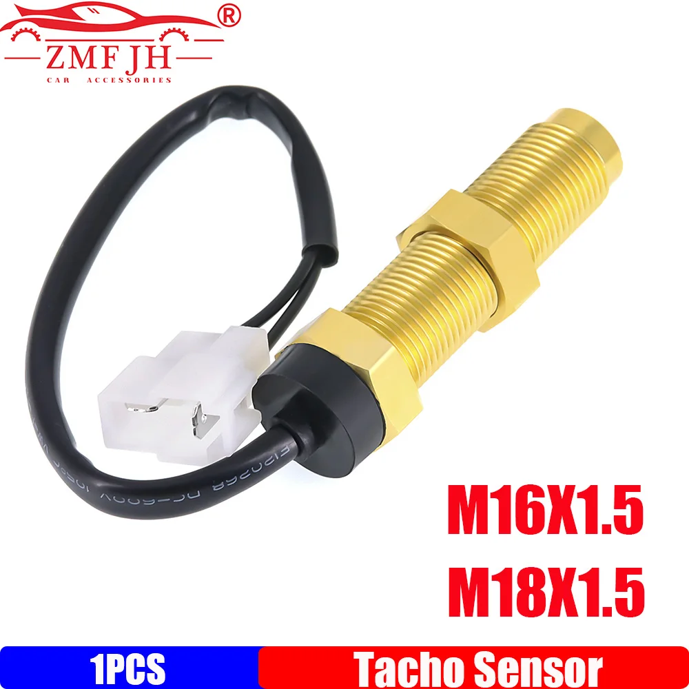 ZMFJH REV Counter Magnetic Gear Tachometer Sensor M16X1.5,M18X1.5 Diesel Petrol Inboard Outboard Tachometer Sensor Replacement
