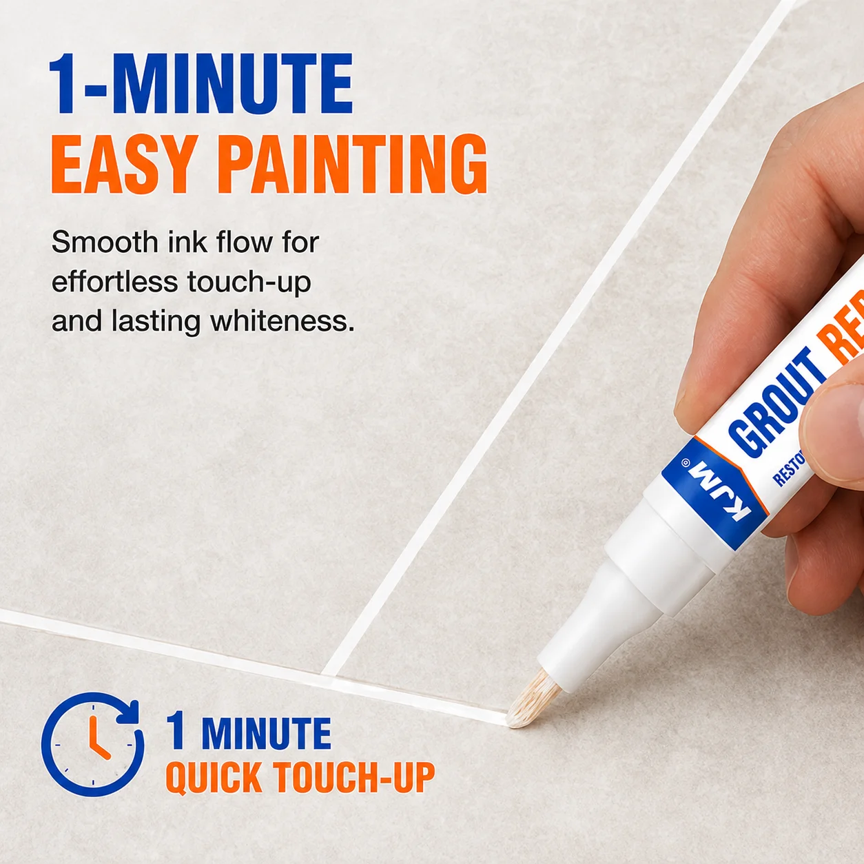 Waterproof Anti-Mildew Tile Grout Touch Up Pen Quick Dry Grout Repair Marker For Kitchen Bathroom Ceramic Tile Gap Refinishing