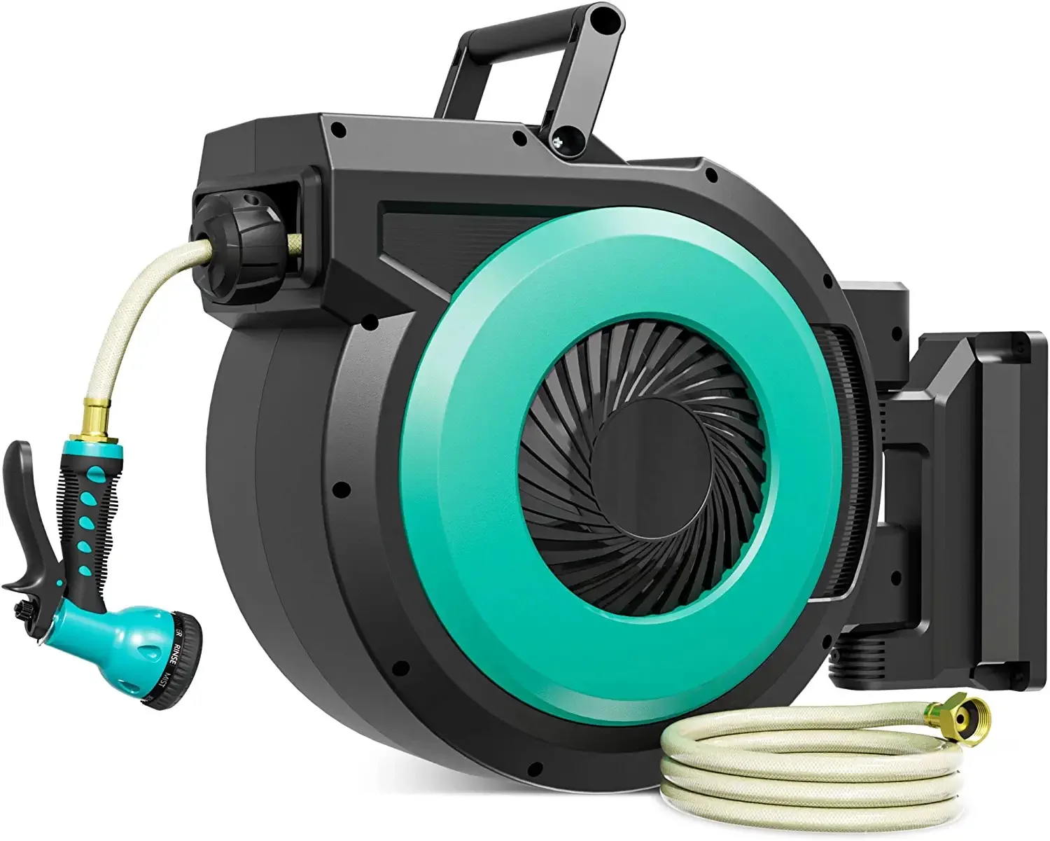 20M Auto Roll-up Retractable Water Hose Reel Garden Hose Car Washing Hose Reel