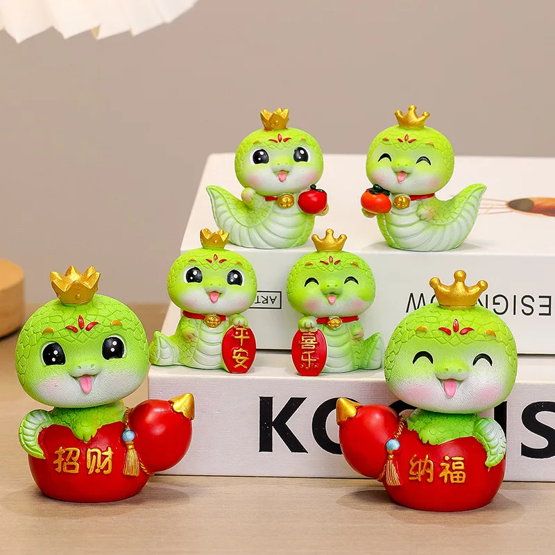 Snake Year Desktop Decorations Chinese Lunar New Year 2025 Ornament Wonderful Gift For Kids Creative Chinese Zodiac Accessories