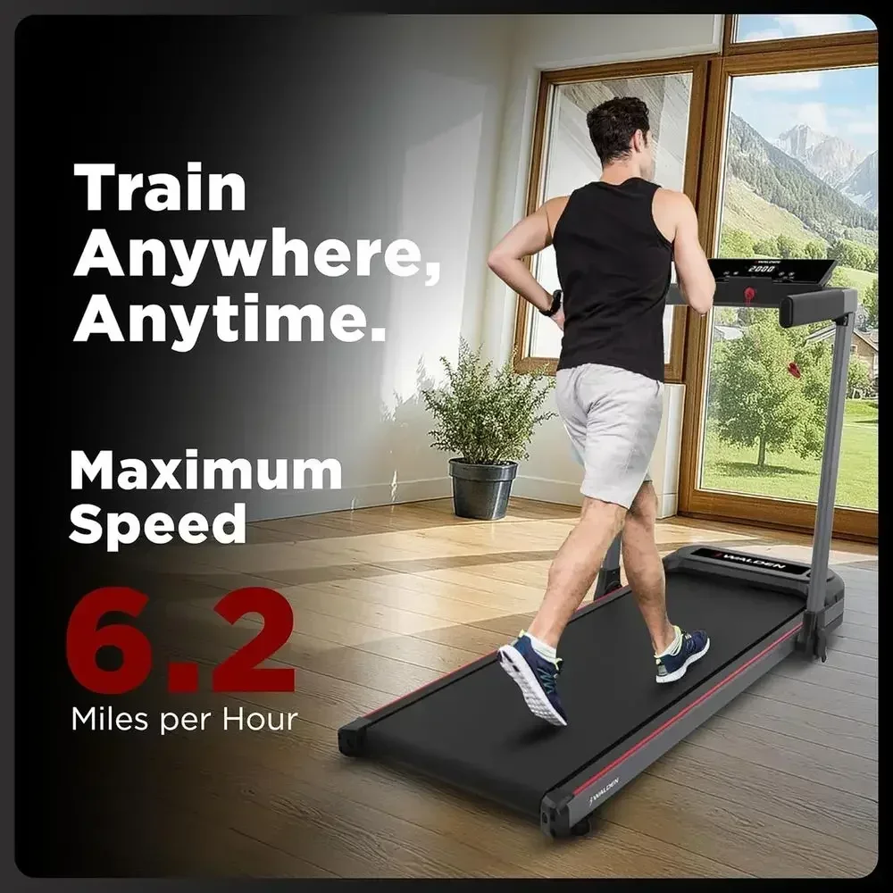 Portable Electric Treadmill with LCD Display - Up to 6.2 mph Speed Adjustment