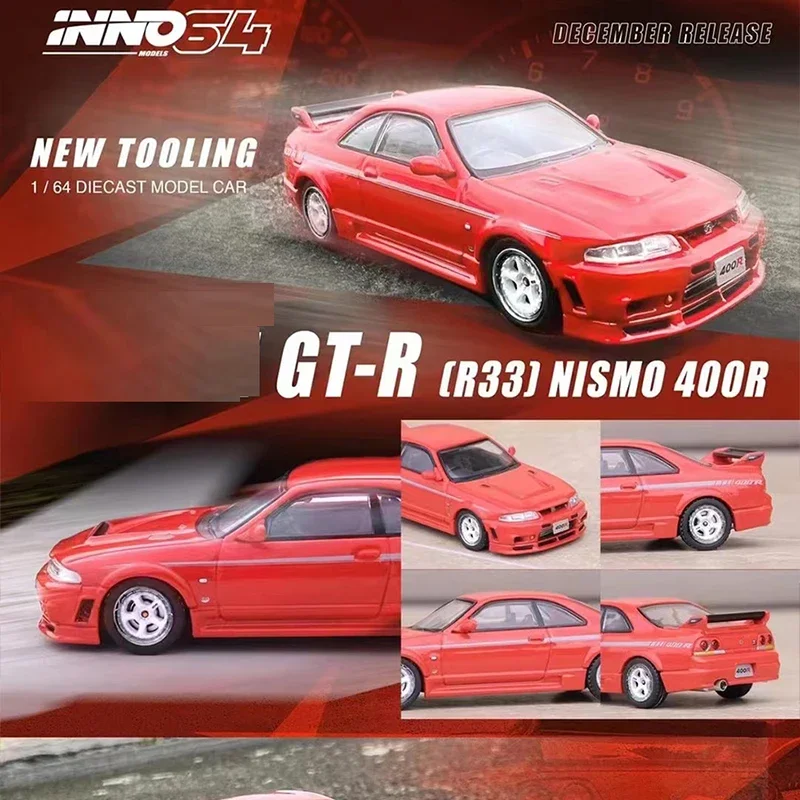 

INNO 1:64 Model Car Skyline GT-R (R33) NISMO 400R Alloy Die-Cast Vehicle-Red