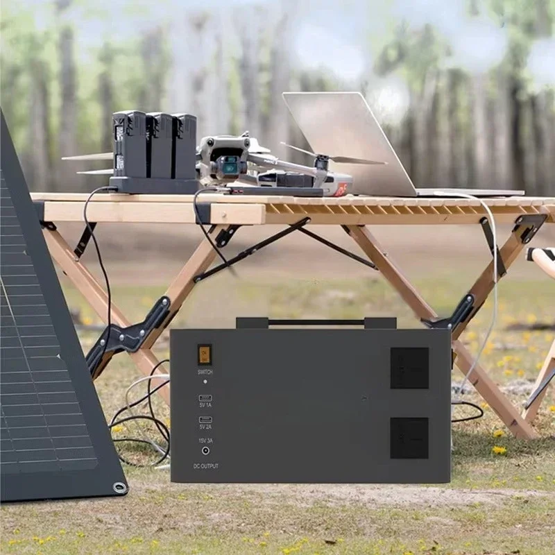 

Portable 1200W Fast Charging Powerstation LiFePO4 Lithium Ion Battery DC AC 1000W Outdoor Solar Power Generator Car Source