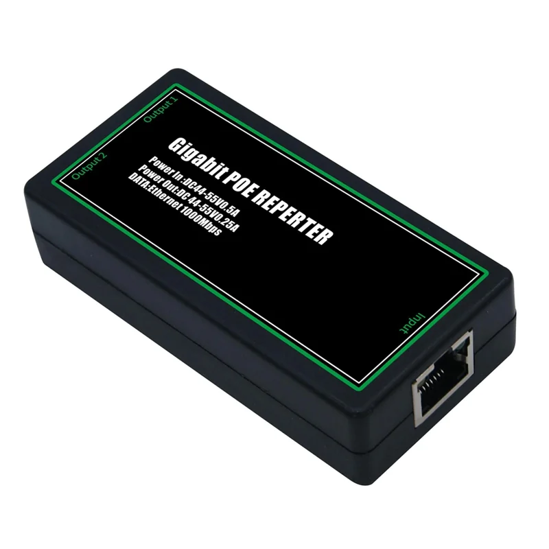

AT93-IEEE 802.3Af/At Compliant Gigabit POE Extender 2 Port 100/1000Mbps Poe Repeater For IP Camera/NVR AP 100 Meter Range Extend