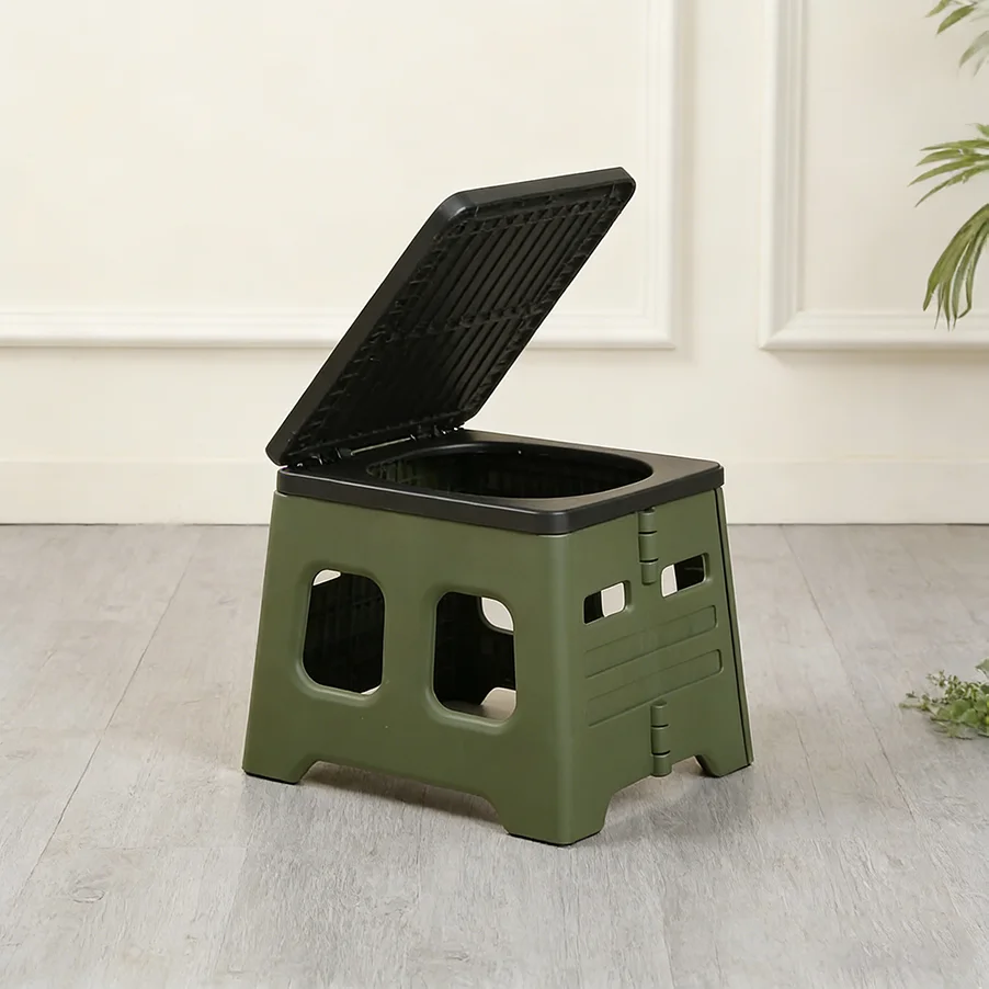 

TARKAP Портативный складной туалет для кемпинга, путешествий, аварийный комод с сиденьем, многофункциональное складное ведро для автомобиля, походов на открытом воздухе