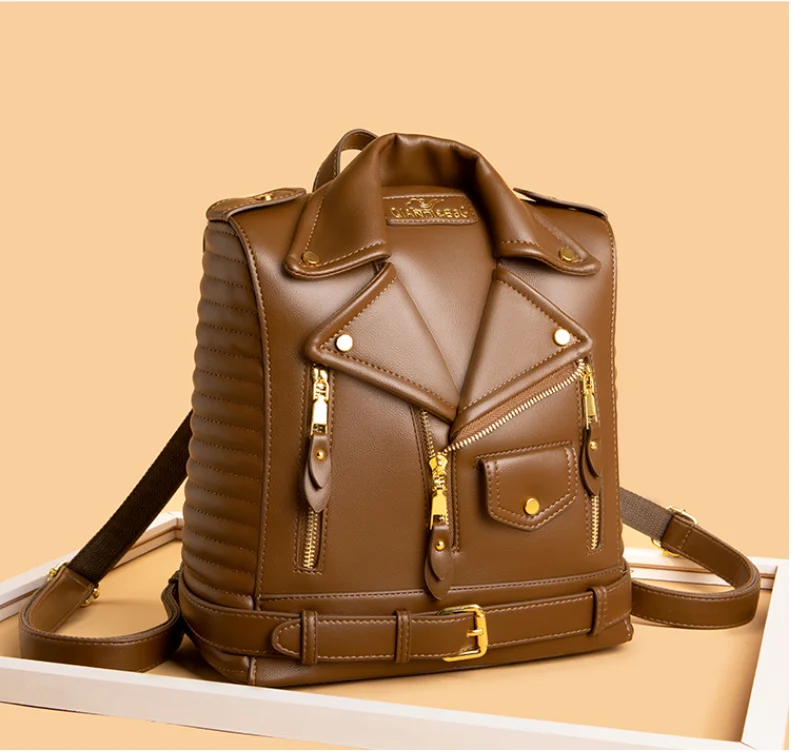 Famous Brand Rucksack Jacket Backpacks Fashion Personalized Leather Backpack Women Designer High Quality Girls School Bags