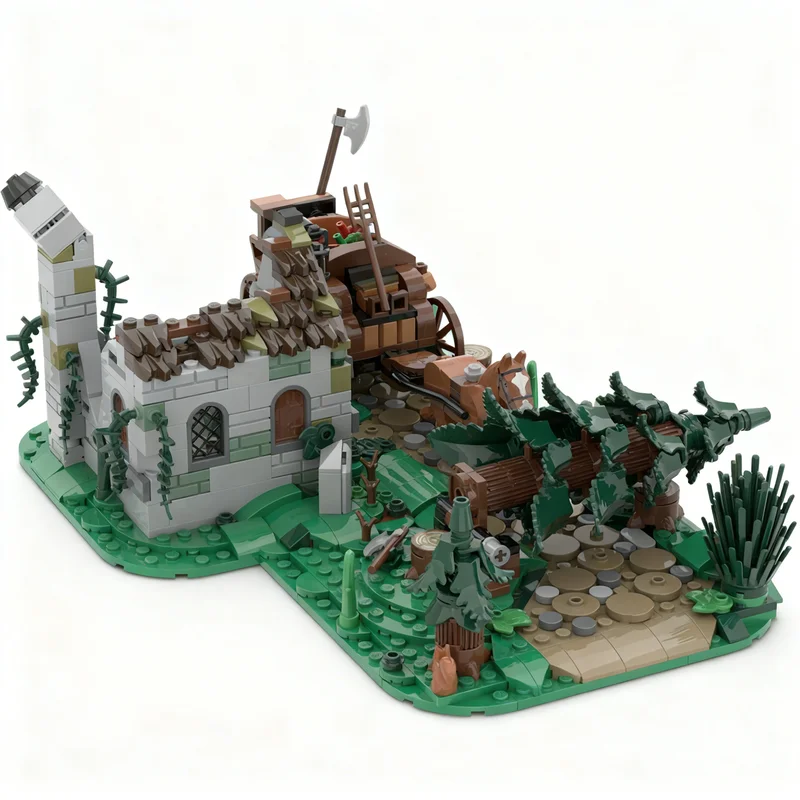 672pcs MOC Castle Wolfpack Woodland Ambush Model Building Blocks Architecture Toy Creative Christmas Gifts Education Brick Kids