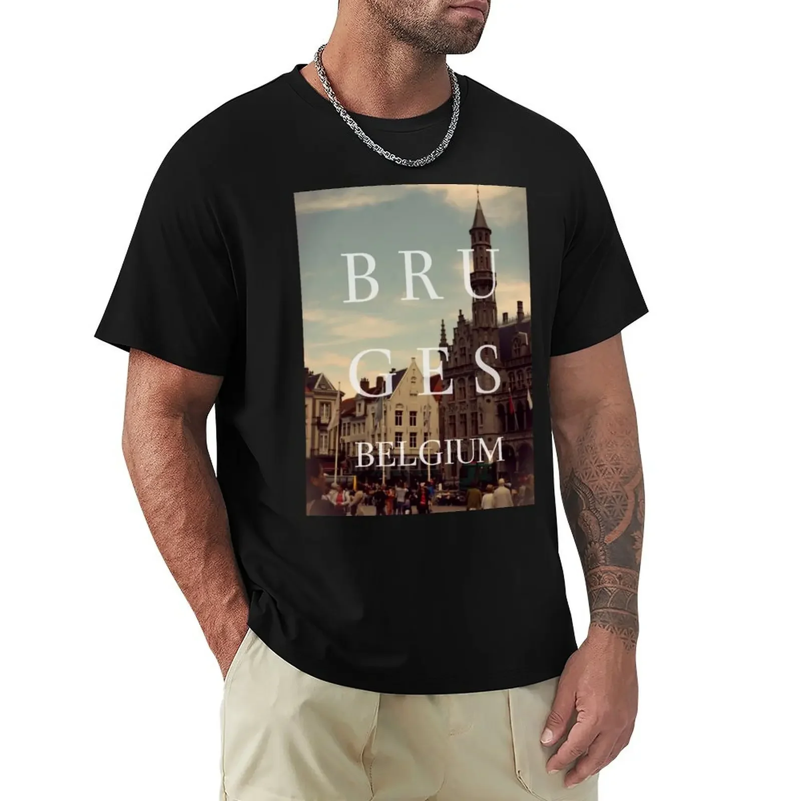 Bruges, belgium T-Shirt aesthetic clothes quick-drying plus size clothes custom t shirt clothing for men