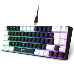 Wired Thin Film Keyboard With 68 Keys Computer Gaming Ergonomics RGB Backlight For PC Laptop Gamer Birthday Gifts For Boyfriend