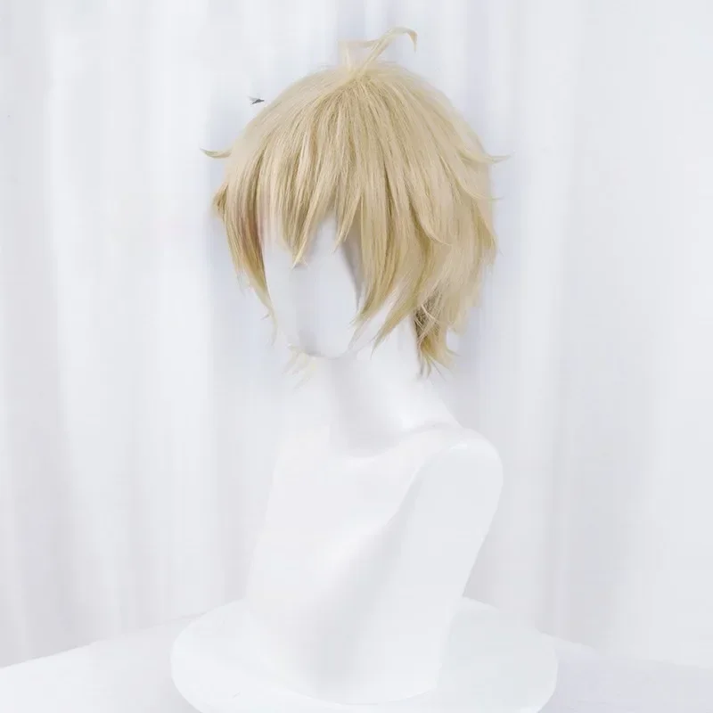 Mikaela Hyakuya Cosplay perruque hommes courte perruque Blonde claire Cosplay Anime Cosplay perruques résistant à la chaleur perruques synthétiques