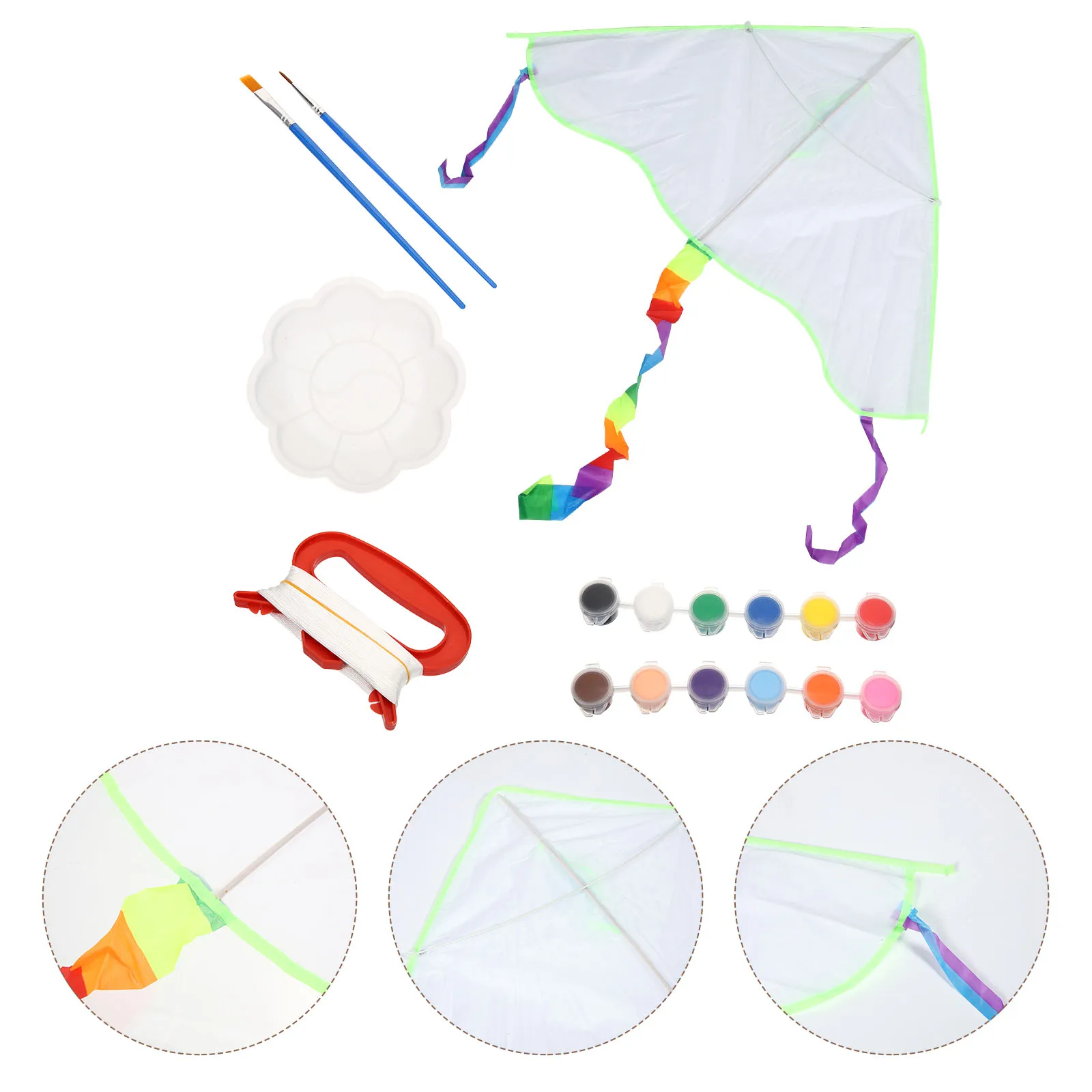 Zabawki Plenerowe DIY Materiały do Latawców Torba dla Dzieci Latawce Kolorowe Malowanie Puste Dziecko