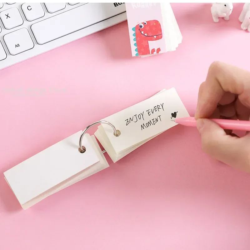 Loose-Leaf Binding Ring Memo Pad Writing Cartoon Note Kawaii Study Planner School Office Supply Creative Stationery