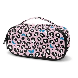 HYCOOL Pink Leopard Print Insulin Bag Portable Medication Storage Aluminium Foil Lining Organize Bags Diabetes People Drug Box