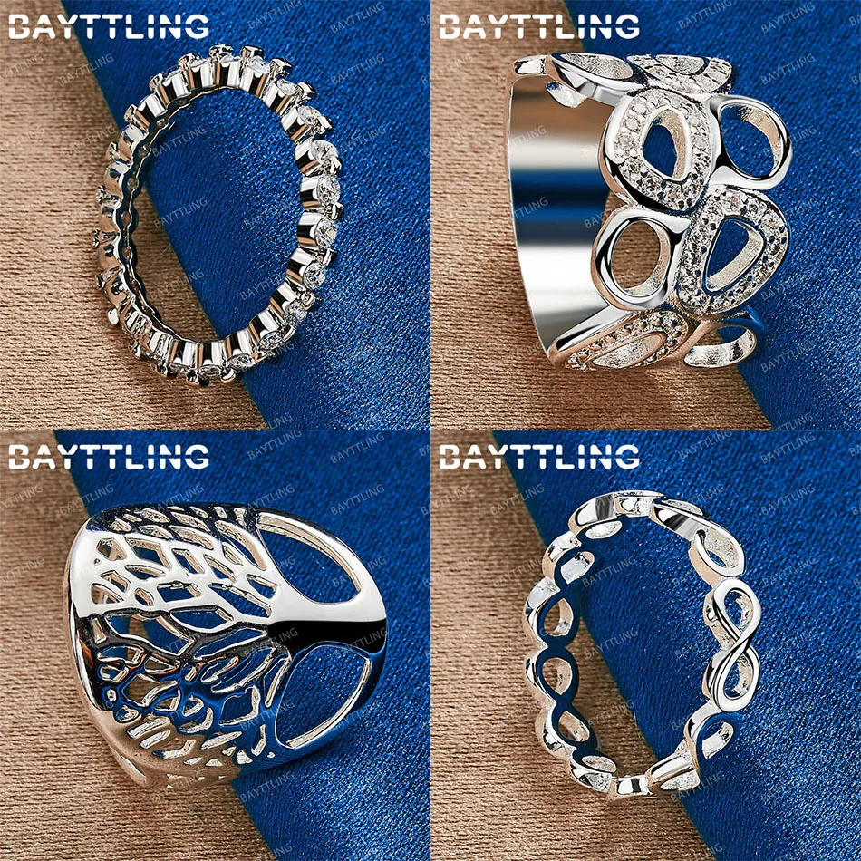 

Fashion 925 sterling silver 7/8/9/10 exquisite tree round ring women's temperament gift jewelry accessories charm