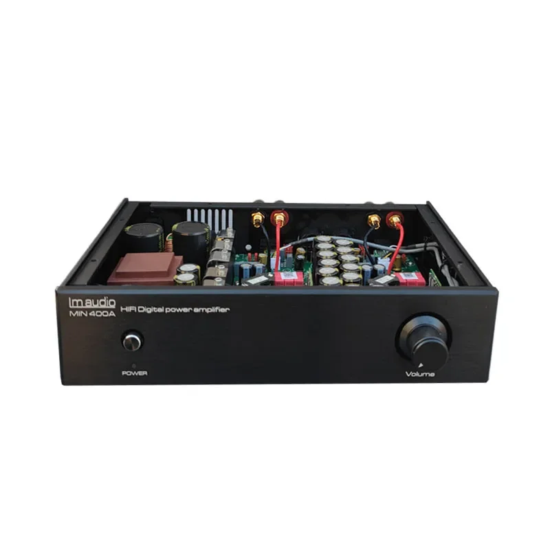 QC-01 Copy Class D Digital Power Amplifier Pure HIFI AMP Hypex MIN400A With Volume 350W*2 4ohm 200w*2 8ohm SNR 122dB