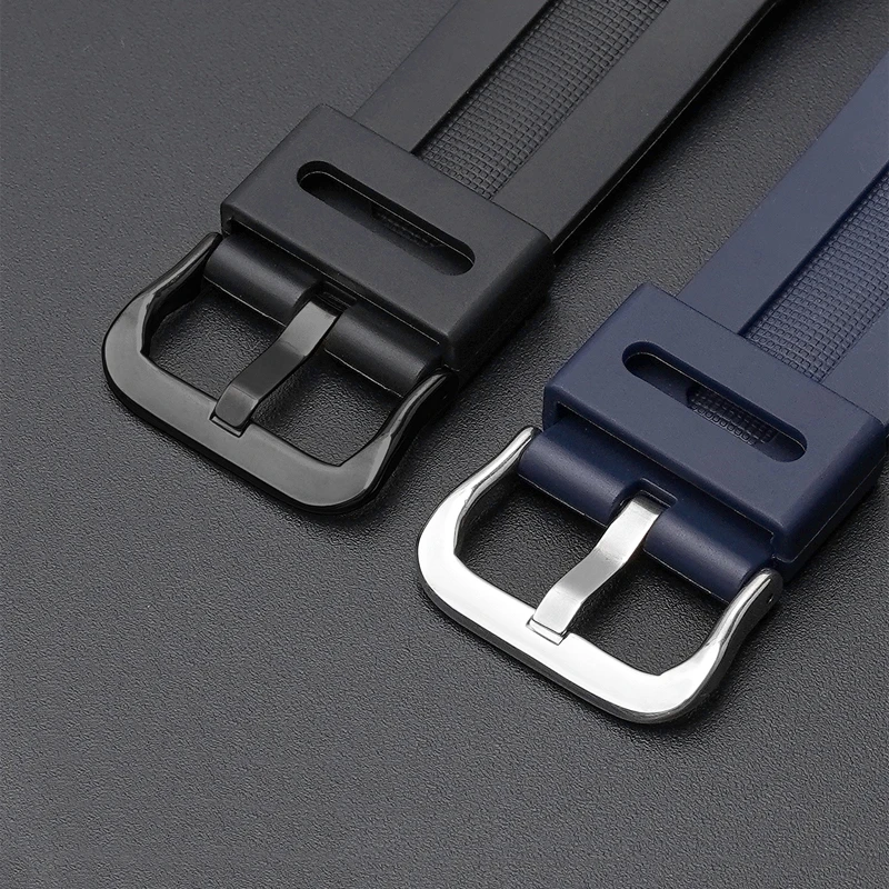 Zwarte Hars Horlogeband voor Casio G-SHOCK AW-591 AW-590 AWG-M100 101 G-7700 G-7710 Mannen Sport Waterdichte Rubberen Armband Band