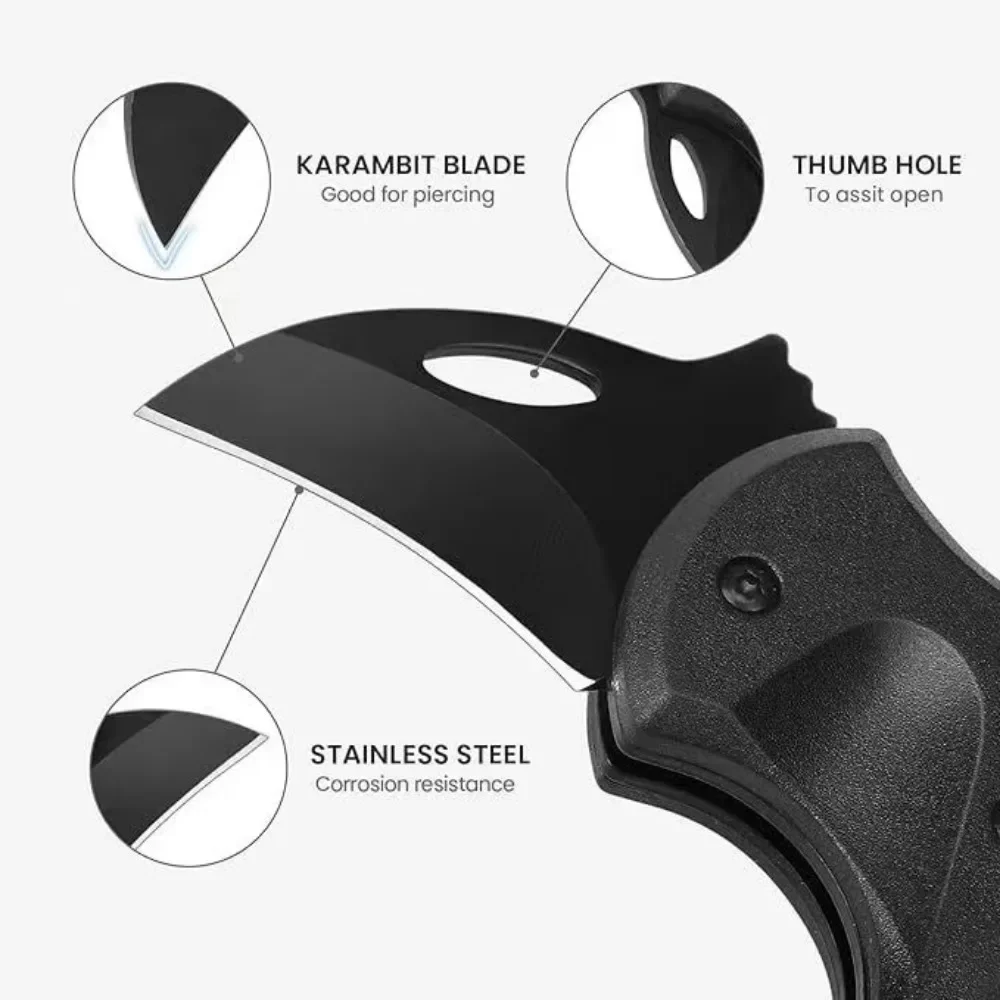 ใหม่ Mini กลางแจ้งแบบพกพามีดอเนกประสงค์ Mountaineering Hook Mini พับ Claw เปิดกล่องสร้อยคอความแข็งสูงมีด