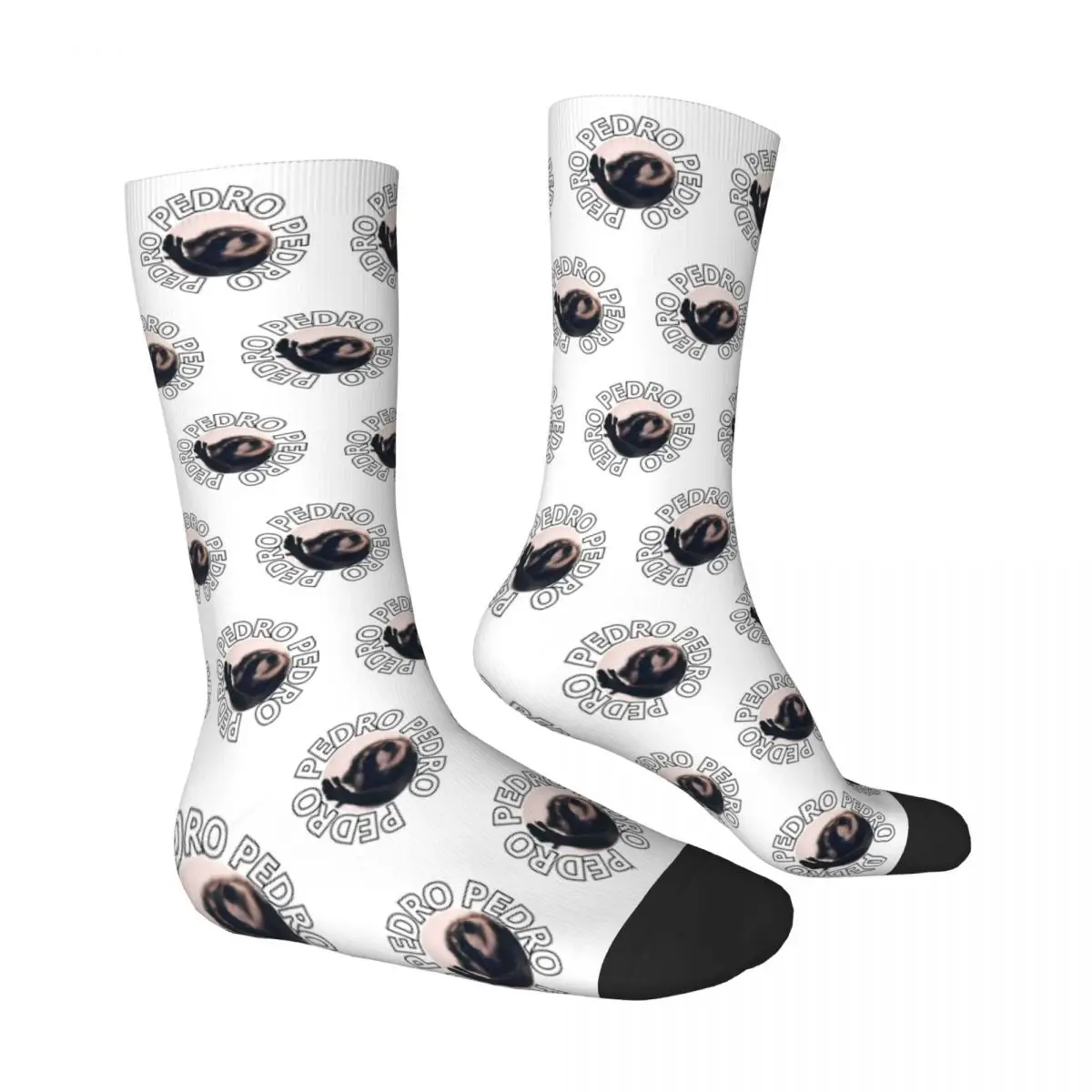 Pedro Raccoon Stockings Viral Memes Printed Novelty Socks Winter Non Slip Socks Men's Running Sports Warm Soft Socks