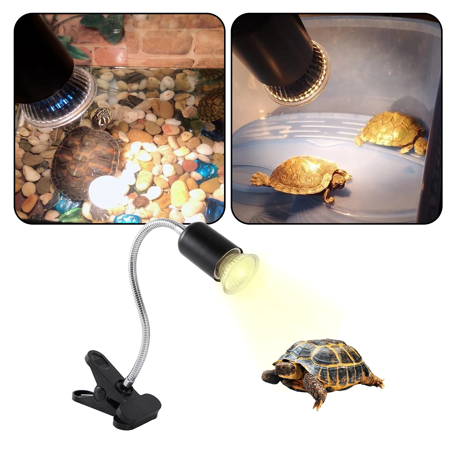 Reptile Pet Adjustable Heating Lamp 25\50\75W Full Spectrum UVA+UVb Suitable For Turtles And Lizards Calcium Supplement Lamp