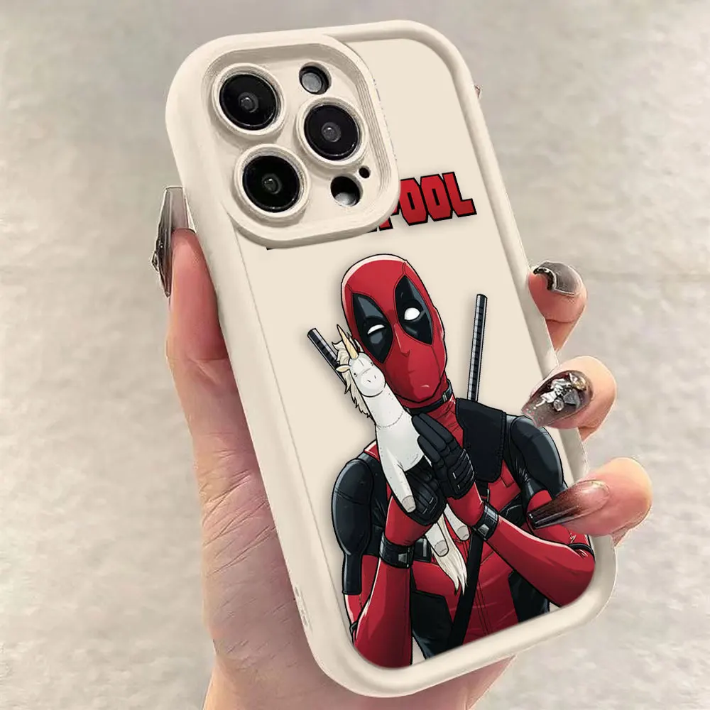 Funny Mavel Deadpool Luxtury Phone Case For VIVO V20 V23 V25 V27 V27E V29 V30 V30E X60 X70 X80 90 X100 PRO 5G Case Funda Shell