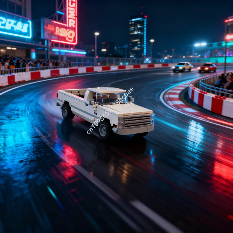 

376 шт. MOC GMC Sierra MOD, модель чемпионов белого города, строительные игрушки, блоки, сборка, креативная идея, рождественские подарки, кирпич для детей