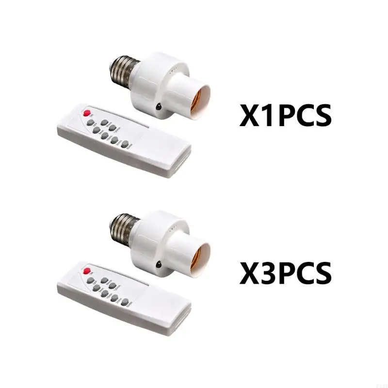 E27 Base Lamp Holder for Closet Basement Remote Control Light Socket Wireless Light Switches Light Bulbs Socket Switches F19E