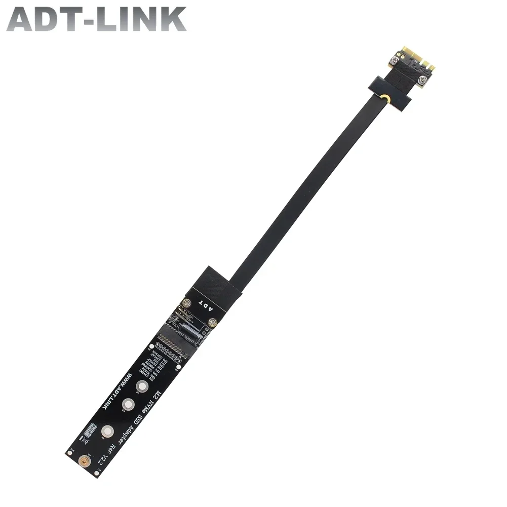M.2 WiFi A.E Key To M.2 NVME M Key SSD Extension Flat Ribbon Cable PCIe 3.0 Key A+E Slot To M2 Key M Riser Card Extender Adapter
