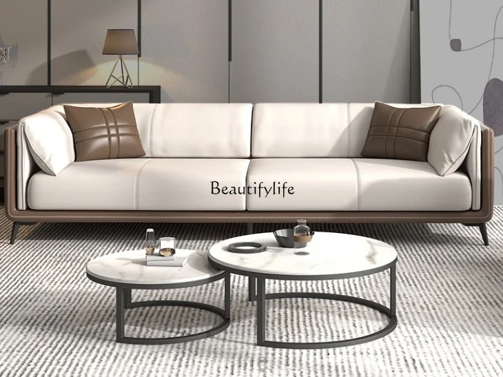 

LOffice Leather Sofa Business Reception Hall Reception Area Negotiation Simple Modern Sofa