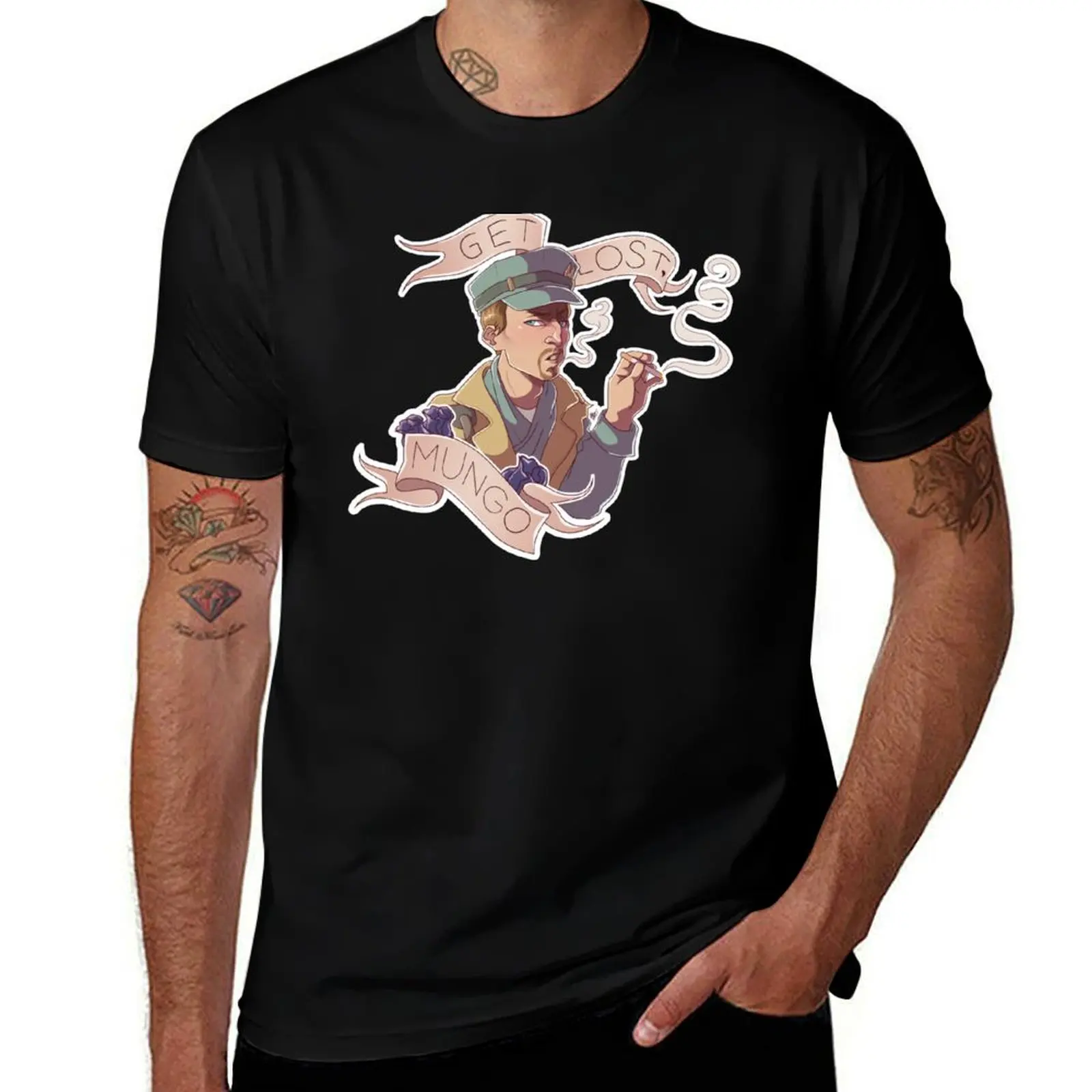 

MacCready: GET LOST, MUNGO T-Shirt baggy shirts blue archive Men's clothing