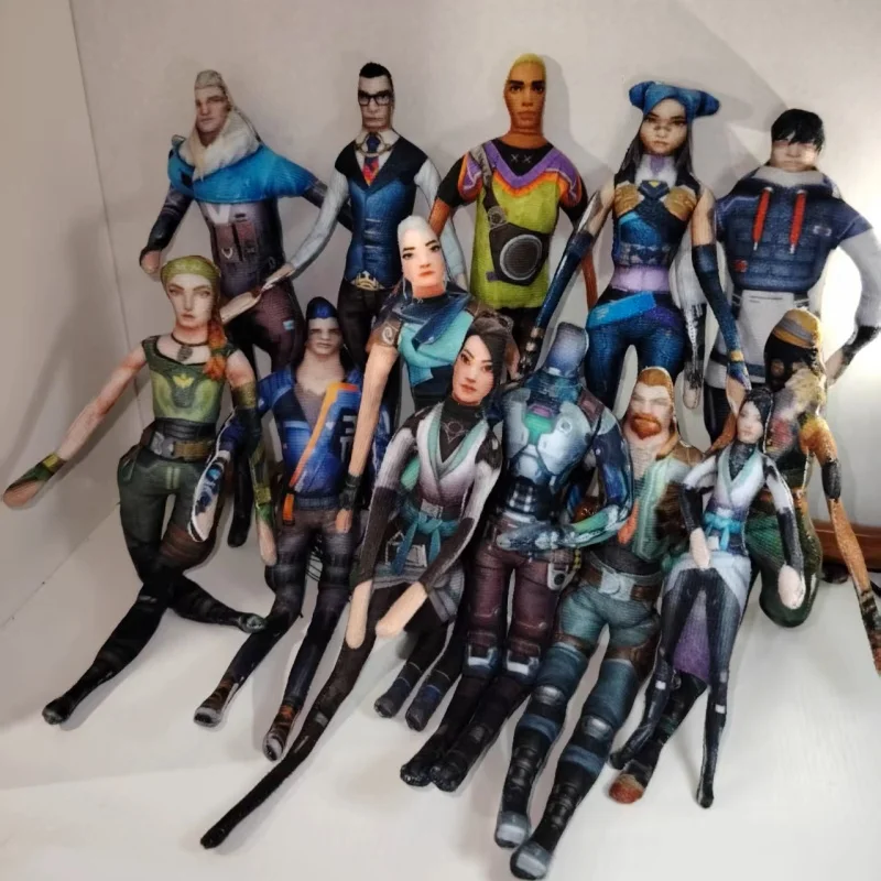 

Valorant Game Jett Viper Sage Cosplay Doll Plush Cotton Dolls Slender Twistable Shape Room Abstract Model Decoration Gifts